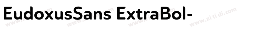 EudoxusSans ExtraBol字体转换